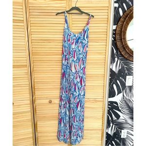 Lilly Pulitzer Resort White— pattern Red Right Return—Maxi Dress